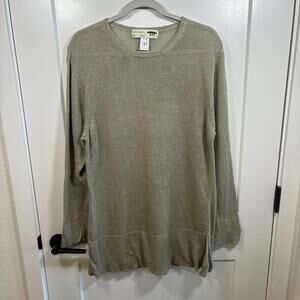 Women’s Inis Meain 100% Linen Slouchy Sweater Oversized M Made In Ireland EUC